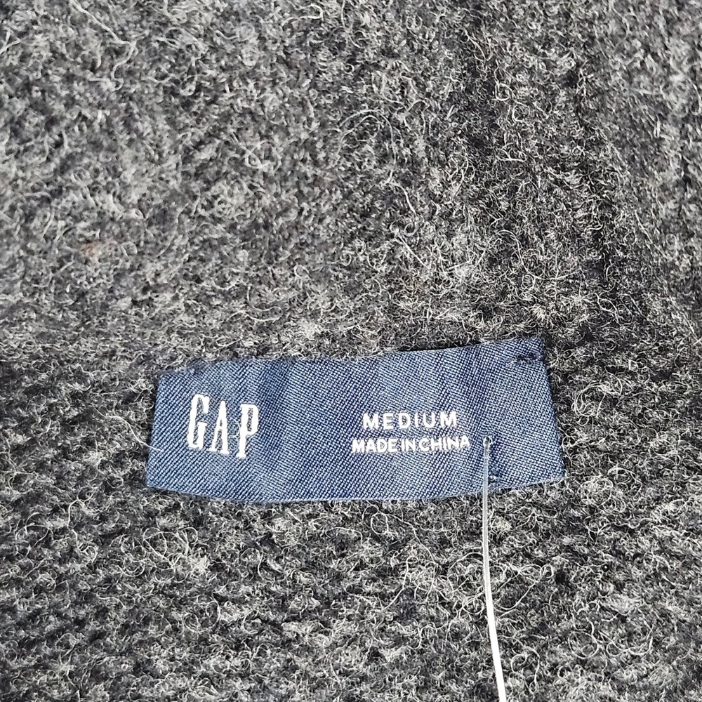 NEW Gap Full Zip Cardigan Sweater Mens Medium Wool Nylon Fair Isle Donegal - Picture 3 of 12